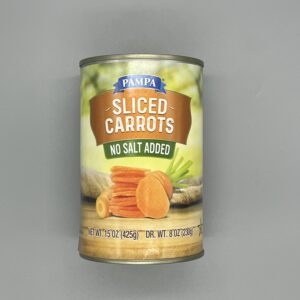 Diced Carrots, Canned- No Salt