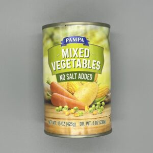 Mixed Vegetables, Canned- No Salt