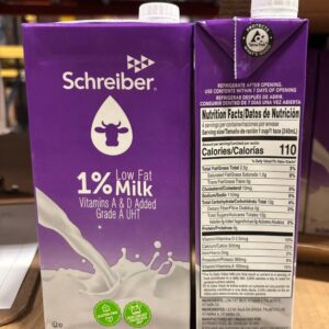 1% Shelf Stable White Milk